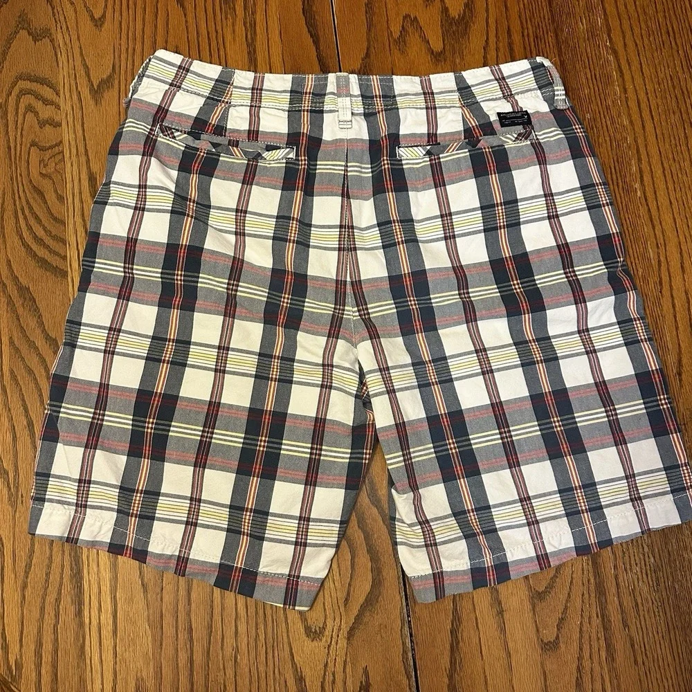 Men's American‎ Eagle Plaid Chino Shorts Classic Length Size 33